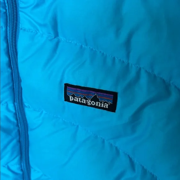 Patagonia Hi Loft Down Sweater Puffer Jacket Full Zip Blue Winter - Picture 2 of 7